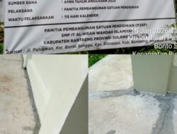 DPP LACAK Bongkar Proyek Pendidikan di Bantaeng, Bangunan SMP IT AL-IKHSAN WAHDAH ISLAMIAH Rusak
